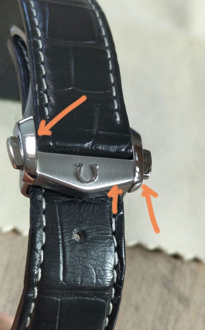 オメガ 純正 レザーベルト 19✕16mm 純正 dバックル - メルカリ