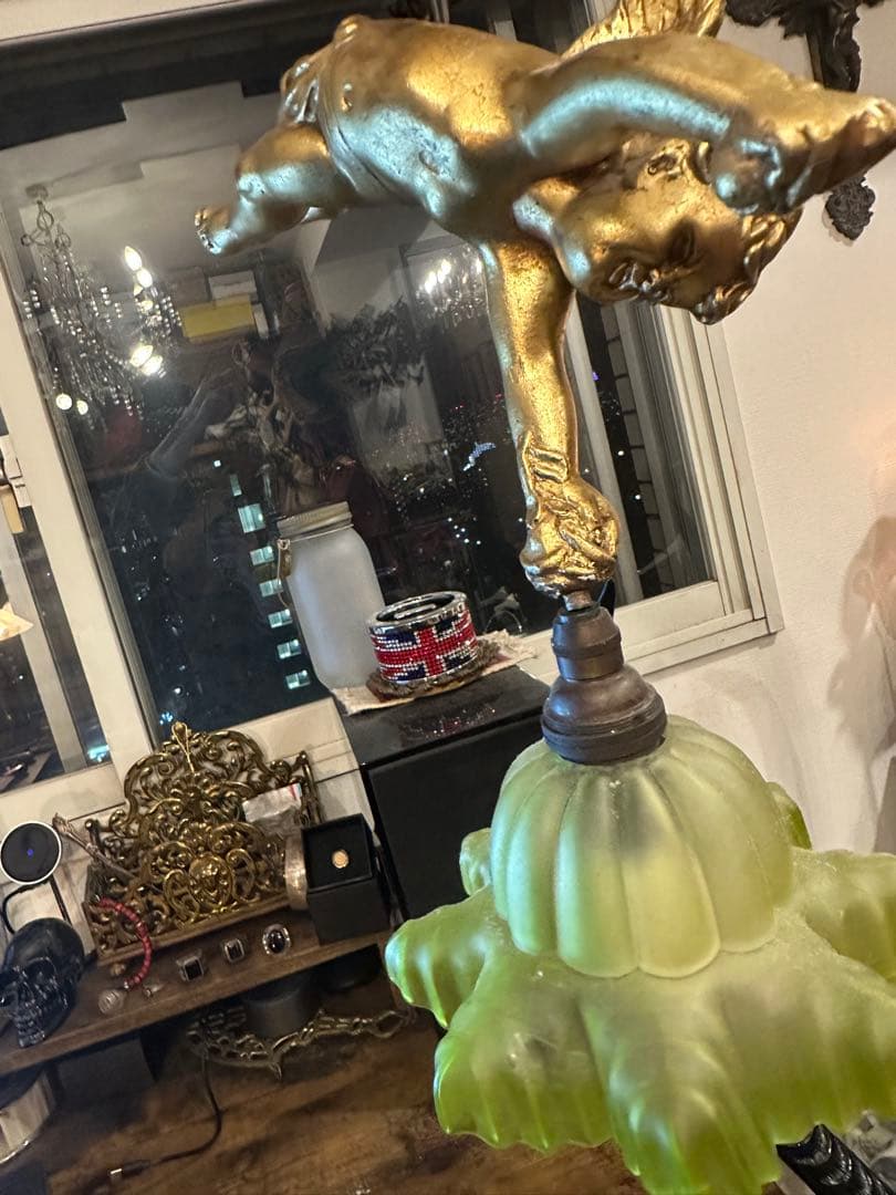 ヴィンテージ 天使のランプ アールヌーボー風 ジャンク - メルカリ