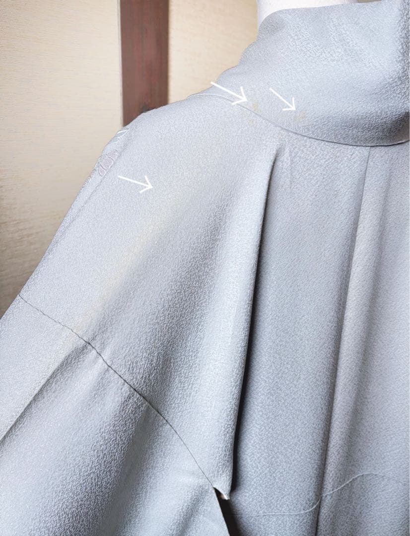 難あり 訪問着 裄65 スワトウ 蘇州 刺繍 卒業式 入学式 S 緑 水色