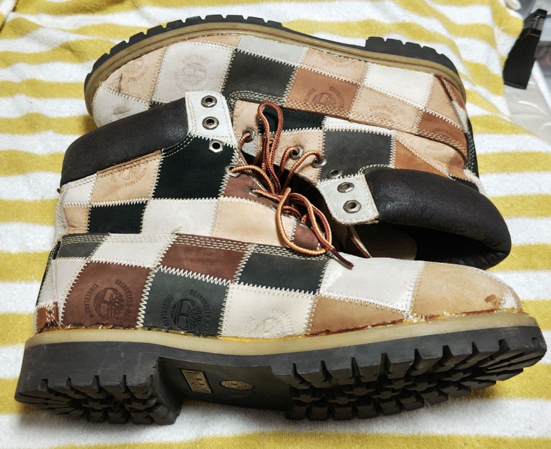 ティンバーランド パッチワークブーツ 12M - メルカリ