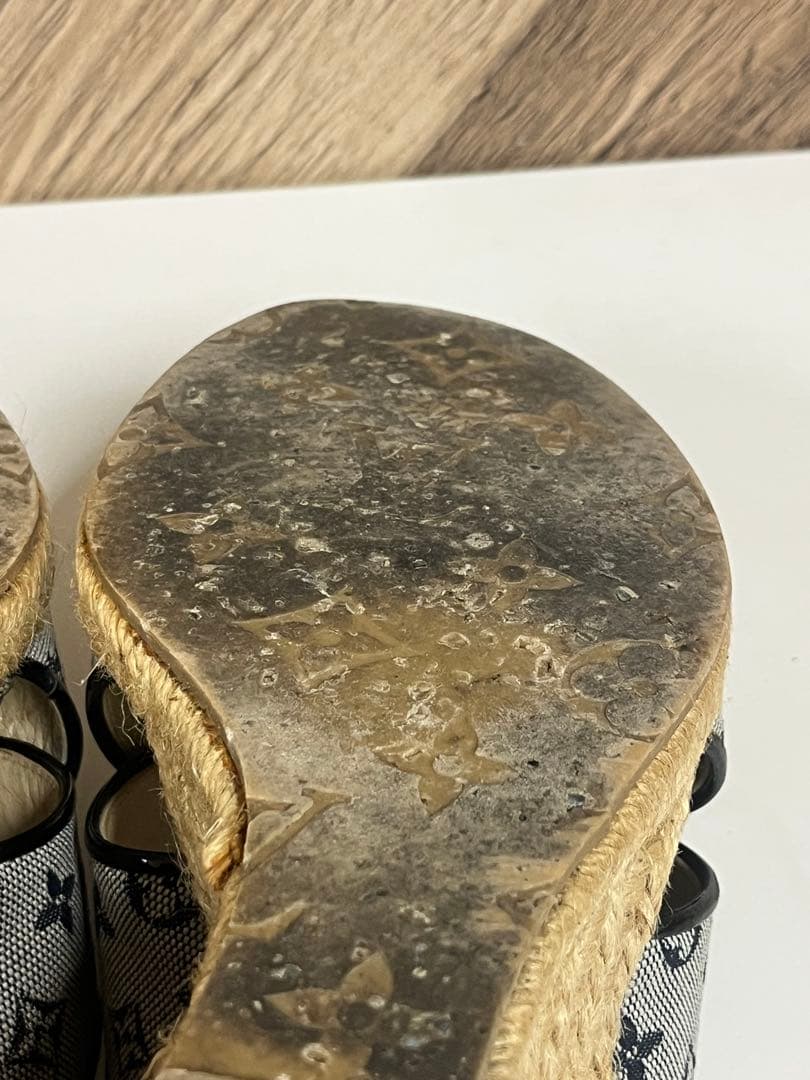 Louis Vuitton ルイヴィトン エスパドリーユ サンダル グレー LOUIS