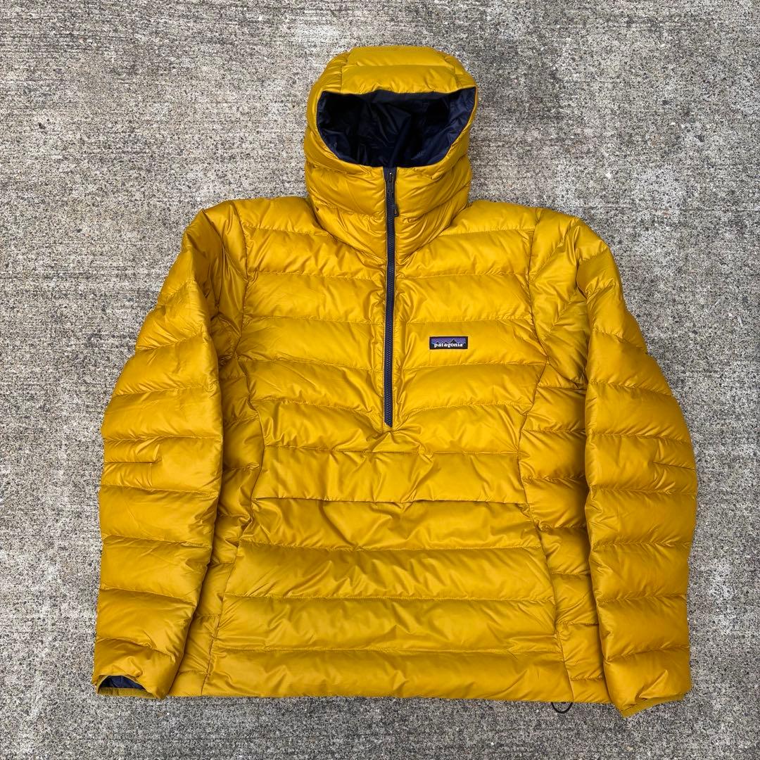 《希少/美品》パタゴニア ダウンセーターフーディ プルオーバー メンズM