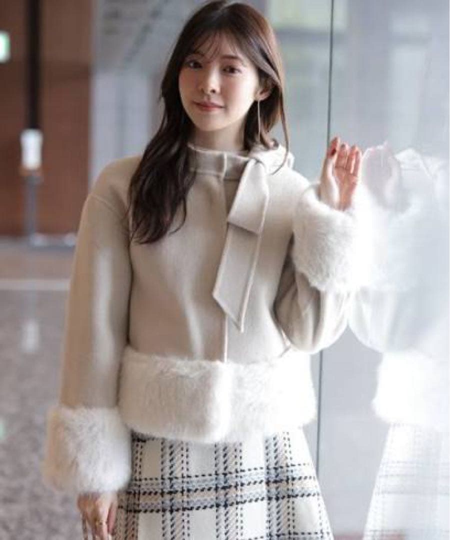 Rirandture リボンネックファーリバーコート - メルカリ