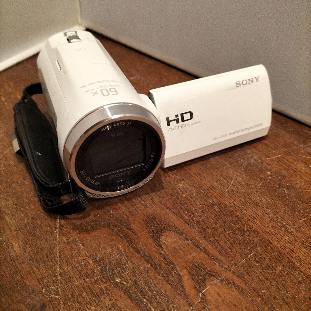 【中古品】ハンディカム　SONY HDR-CX680　ホワイト　白　動作未確認 SONY HDR-CX680/WC [HDR-CX680 ホワイト ] 中古 C2120121494118｜中古