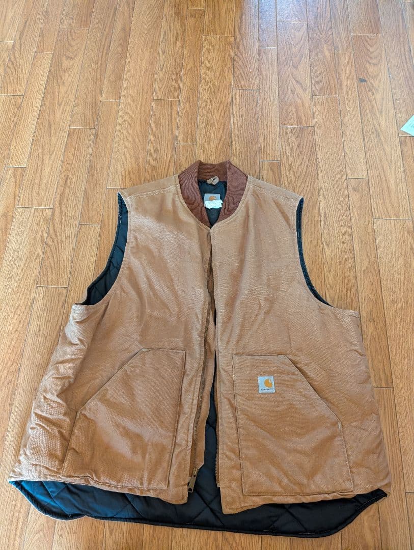 カーハート　ダック　ベスト　USA製　ビッグサイズ２XL　ビンテージ　古着 USA製 size:XXL【 Carhartt 】カーハート ダック ベスト 裏地