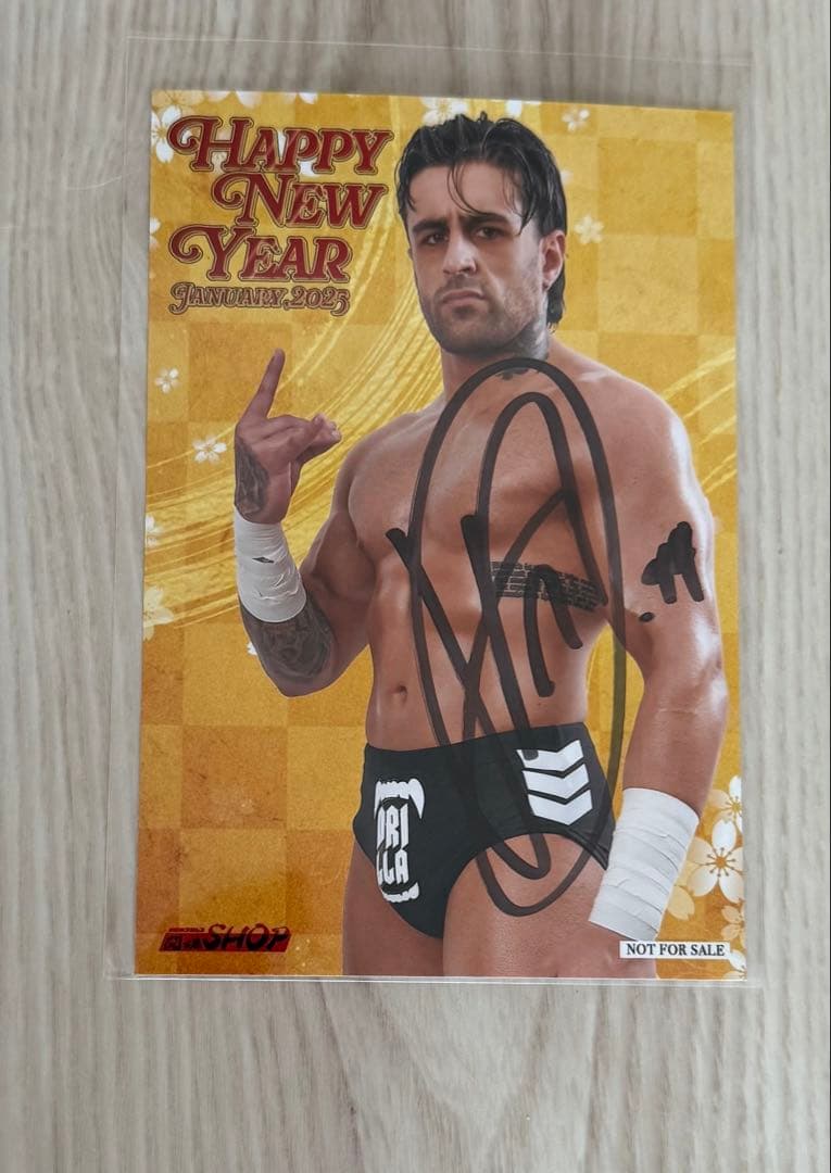 新日本プロレス ドリラモロニー サイン入りカード - メルカリ