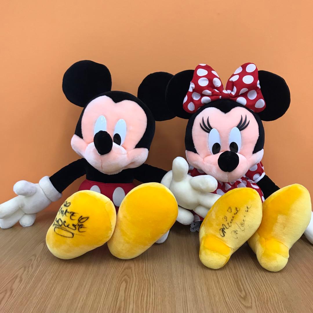 東京ディズニーリゾート ミッキー ミニー サイン入り 特大ぬいぐるみ