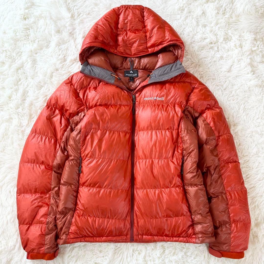 モンベル アルパイン ダウンパーカ メンズ XL オレンジ ブラウン バイ