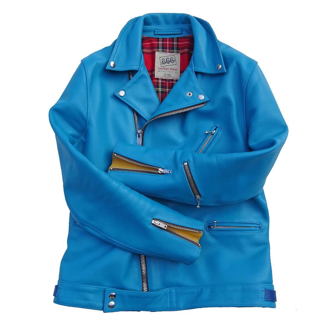 666 Leather Wear トリプルシックスサイクロンライダースターコイズ