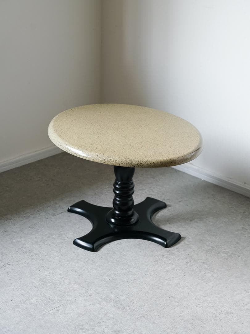 vintage ラウンド サイドテーブル テラゾー調　モダン 昭和レトロ vintage ラウンド サイドテーブル テラゾー調 モダン 昭和レトロ