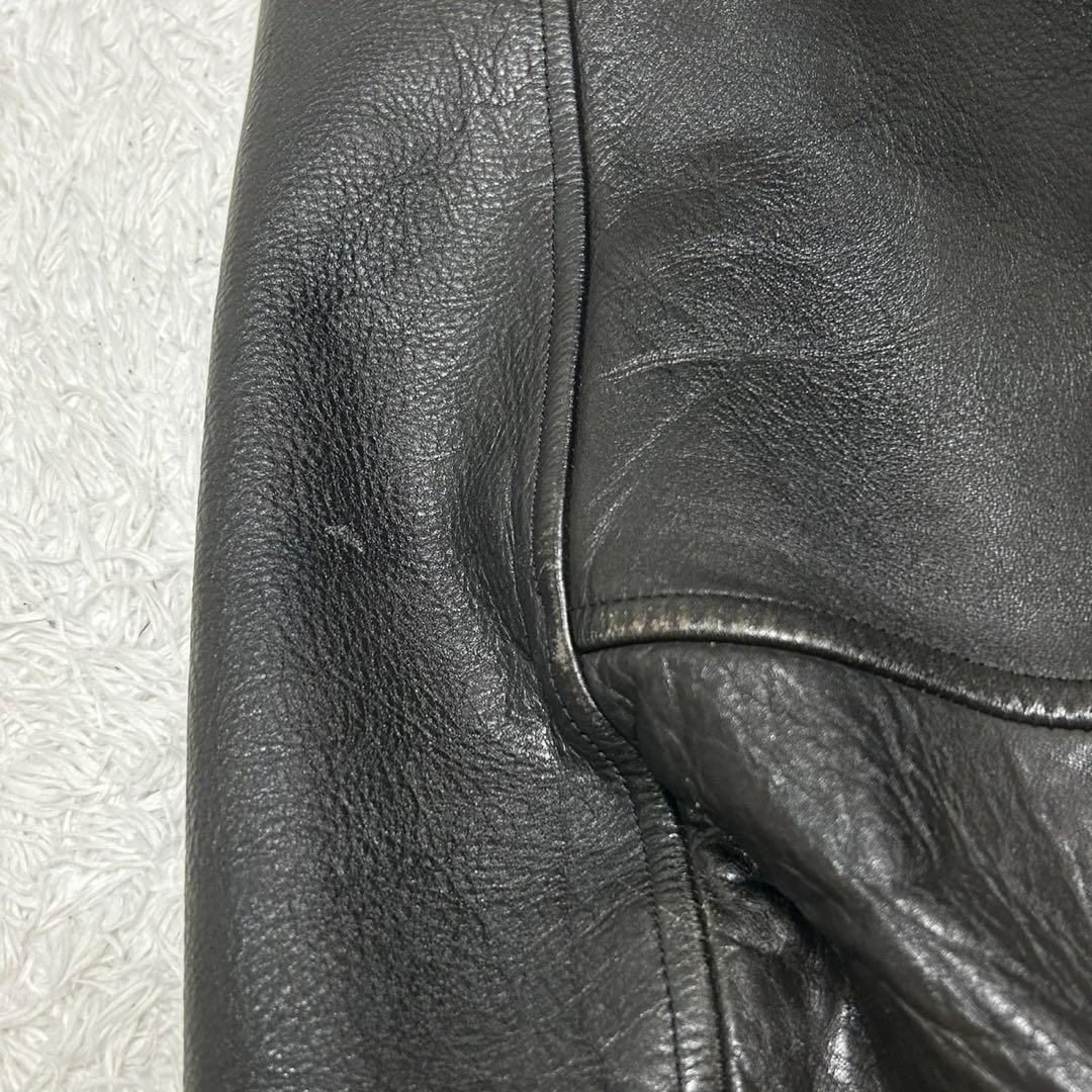 激レア メンズビギ 幻の スタジャン 80s アーチロゴ 日本製 レザー L