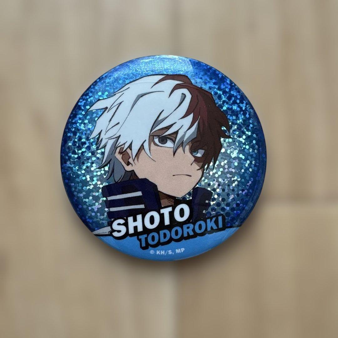轟焦凍 グリッター缶バッジ 約5cm ダイソー 僕のヒーローアカデミア