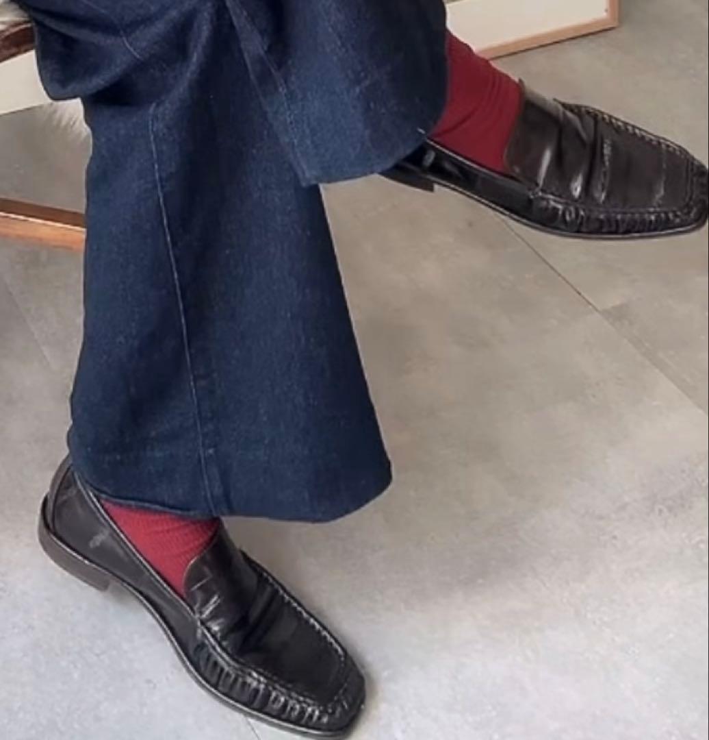 ゆずTodayful/ Squaretoe Gather Loafers SQUARETOE GATHER LOAFERS|スクエアトゥギャザー ローファースクエア