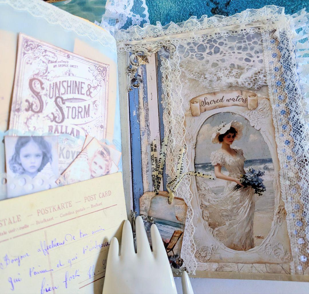 海からの贈り物」海辺のノスタルジー大型ジャンクジャーナル✨Serenity✨