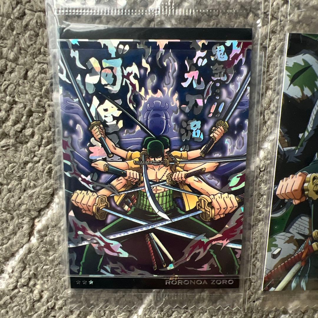 ワンピース ウエハース カード 未開封 ゾロ 3枚セット - メルカリ