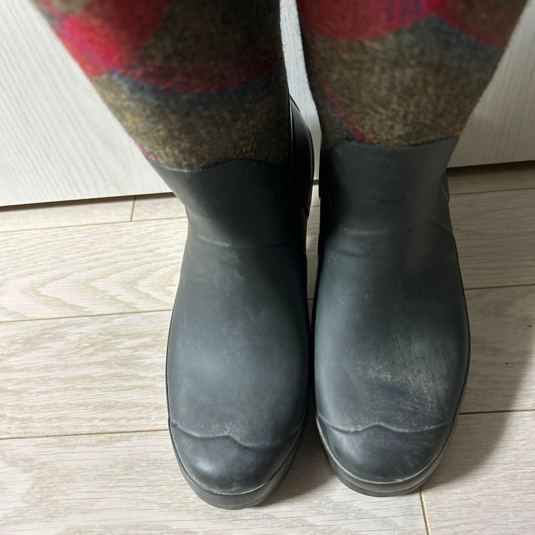 HUNTER ハンター レインブーツ 長靴 チェック柄 ブリティッシュウール