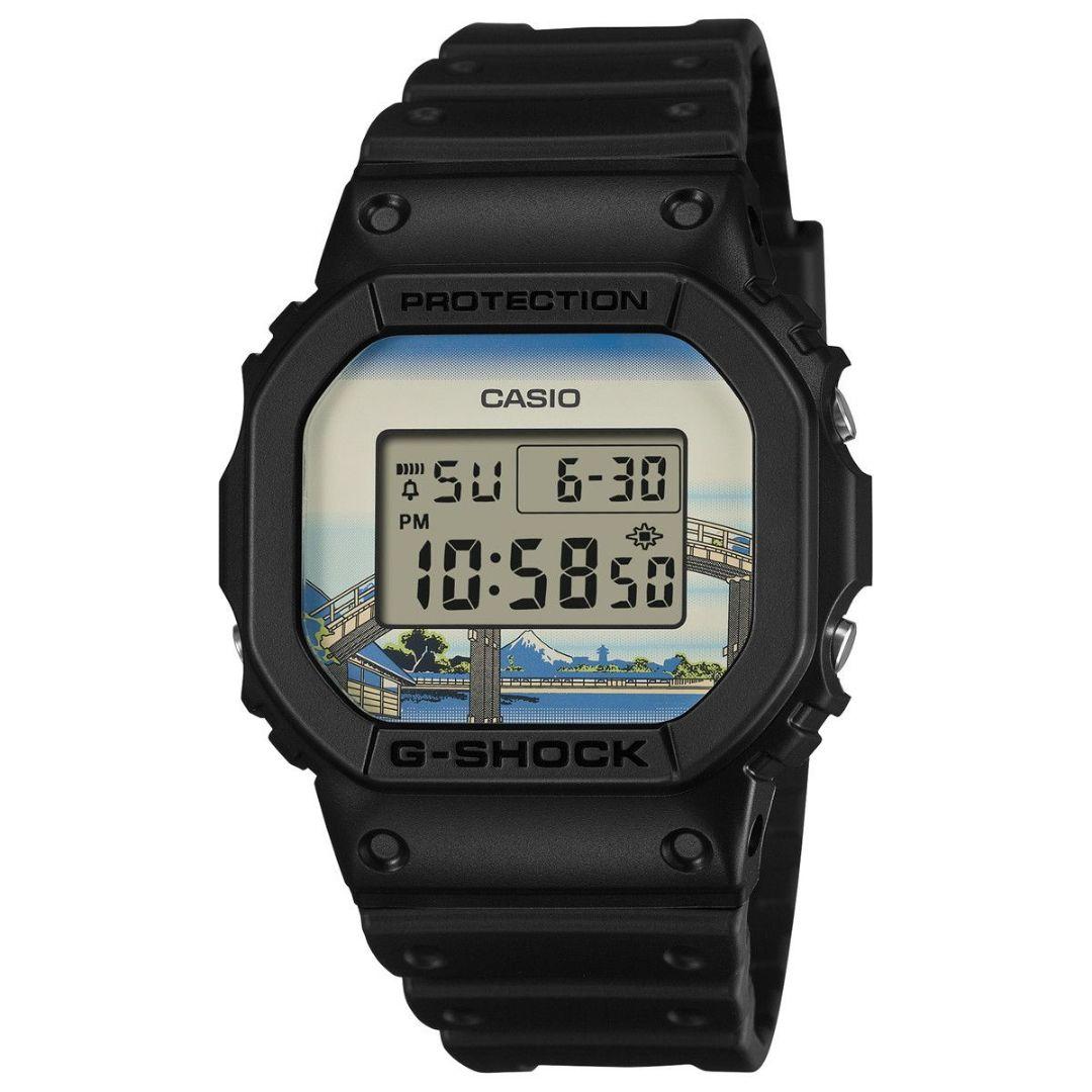 新品　DW-5600KHFM25-1JR　G-SHOCK　葛飾北斎　深川万年橋下 Gショック】葛飾北斎「深川万年橋下」 / 5600シリーズ / DW-5600KHFM25