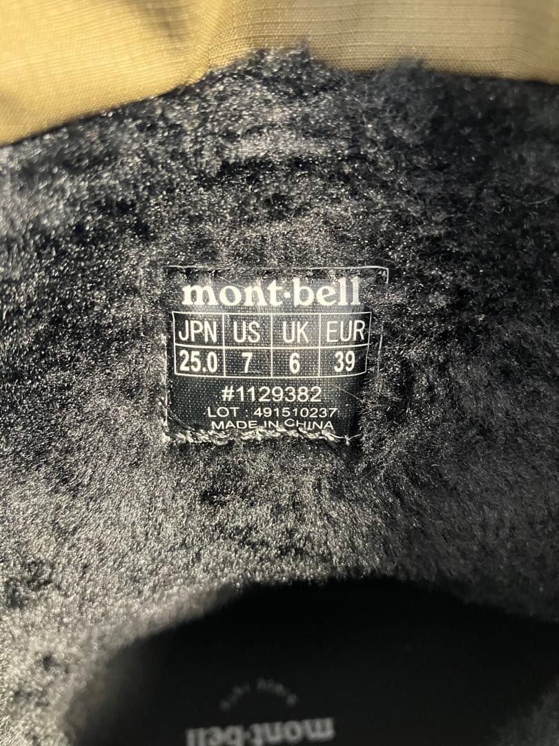 未使用★モンベル パウダーブーツ 1129382 タン 25.0cm