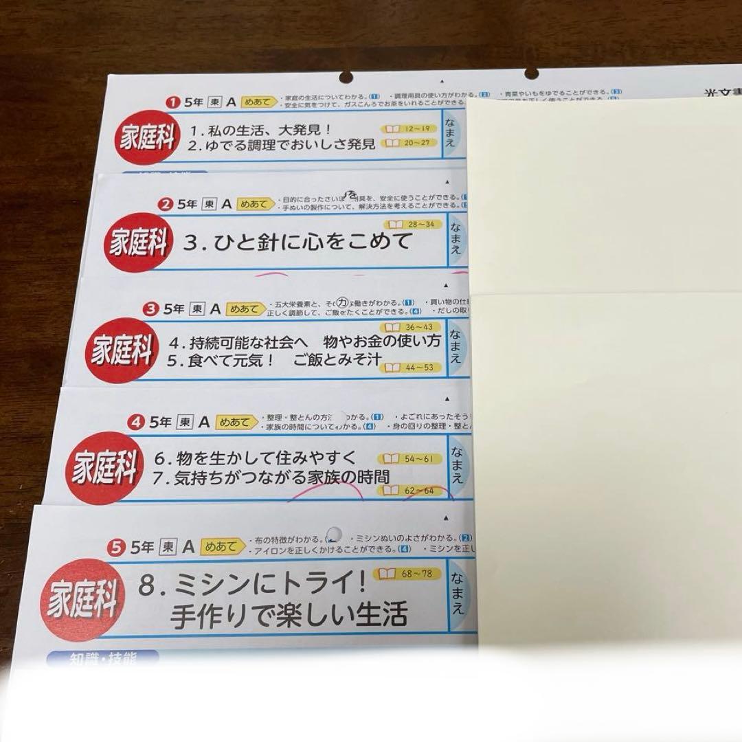 最新版】小学5年 家庭科 カラーテスト 令和6年度 1年分 - メルカリ