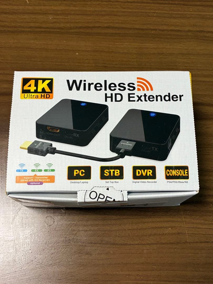 4K ワイヤレスHDMI送信機と受信機 hdmi 無線@30Hz、LuckDog - メルカリ