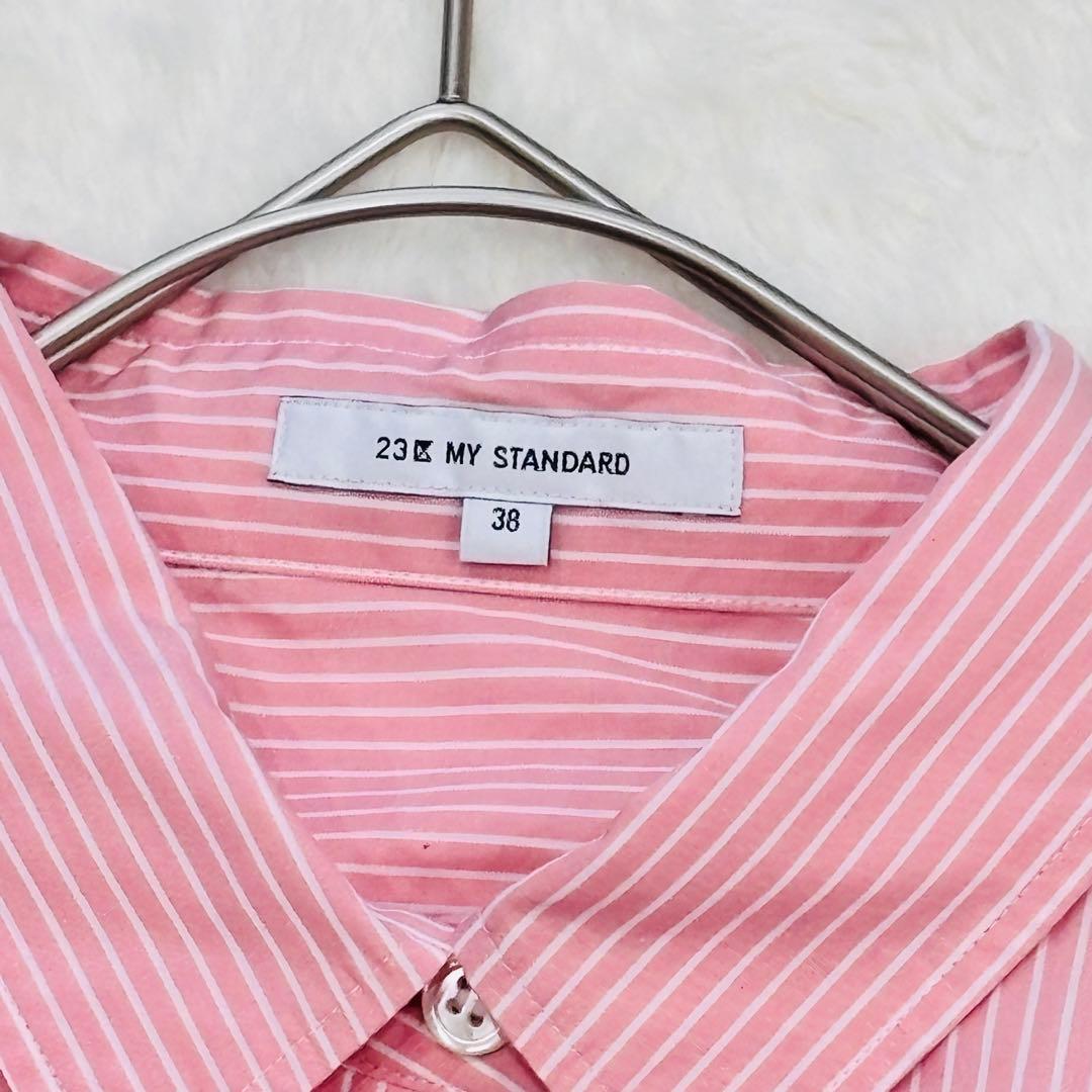 美品 23区 24SS CANCLINI シャツ ピンクストライプ M - メルカリ