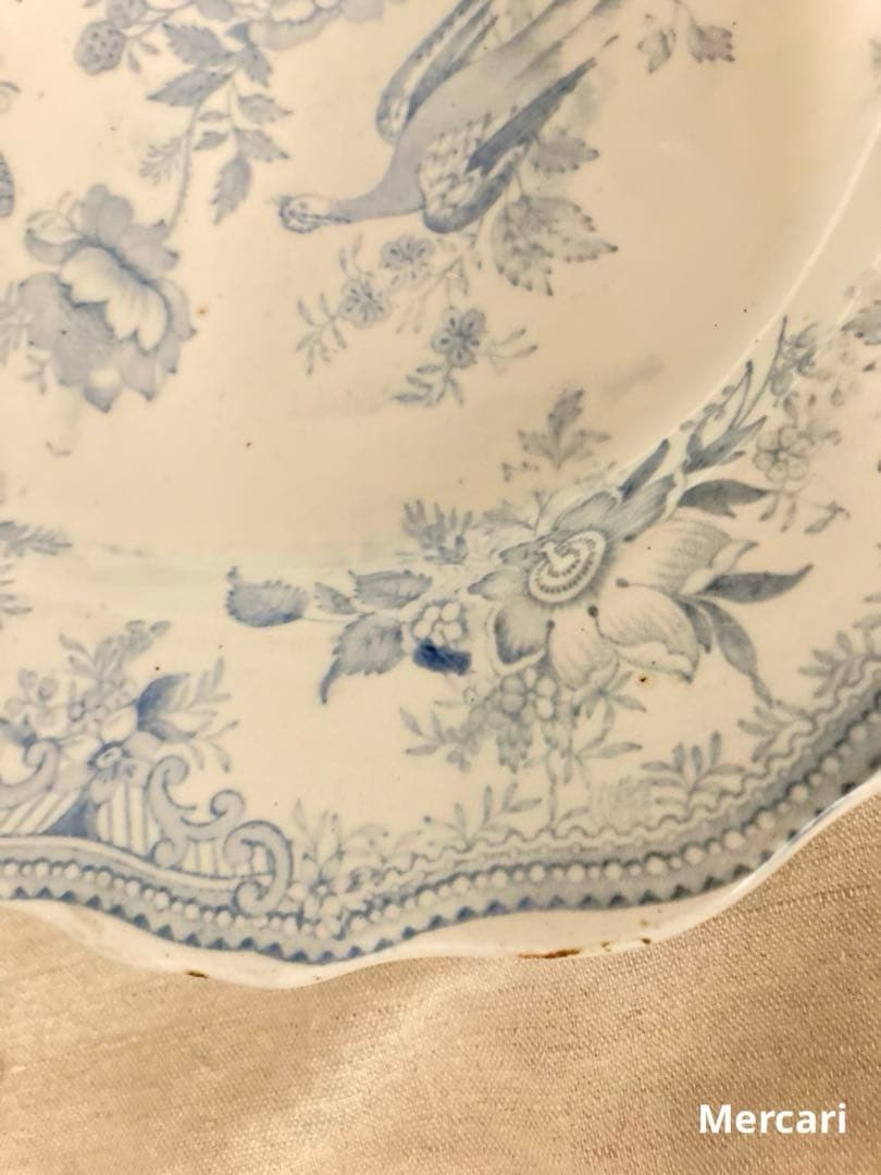 【レア】ヴィクトリアン　アジアティックフェザンツオーバル　大皿　38.5cm