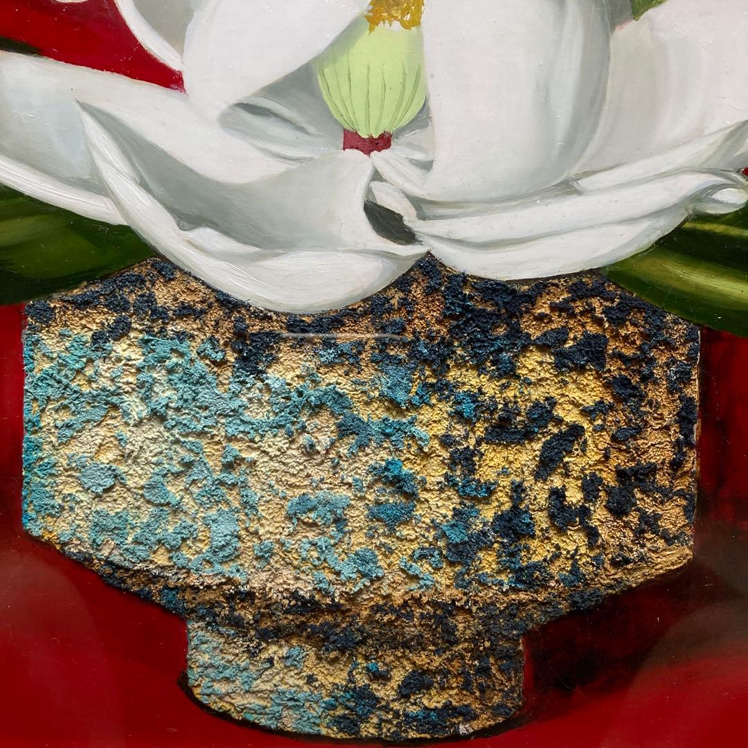 洋画家 高野三三男 題名「泰山木」1972年￼額49×58絵32×41cm6F - メルカリ