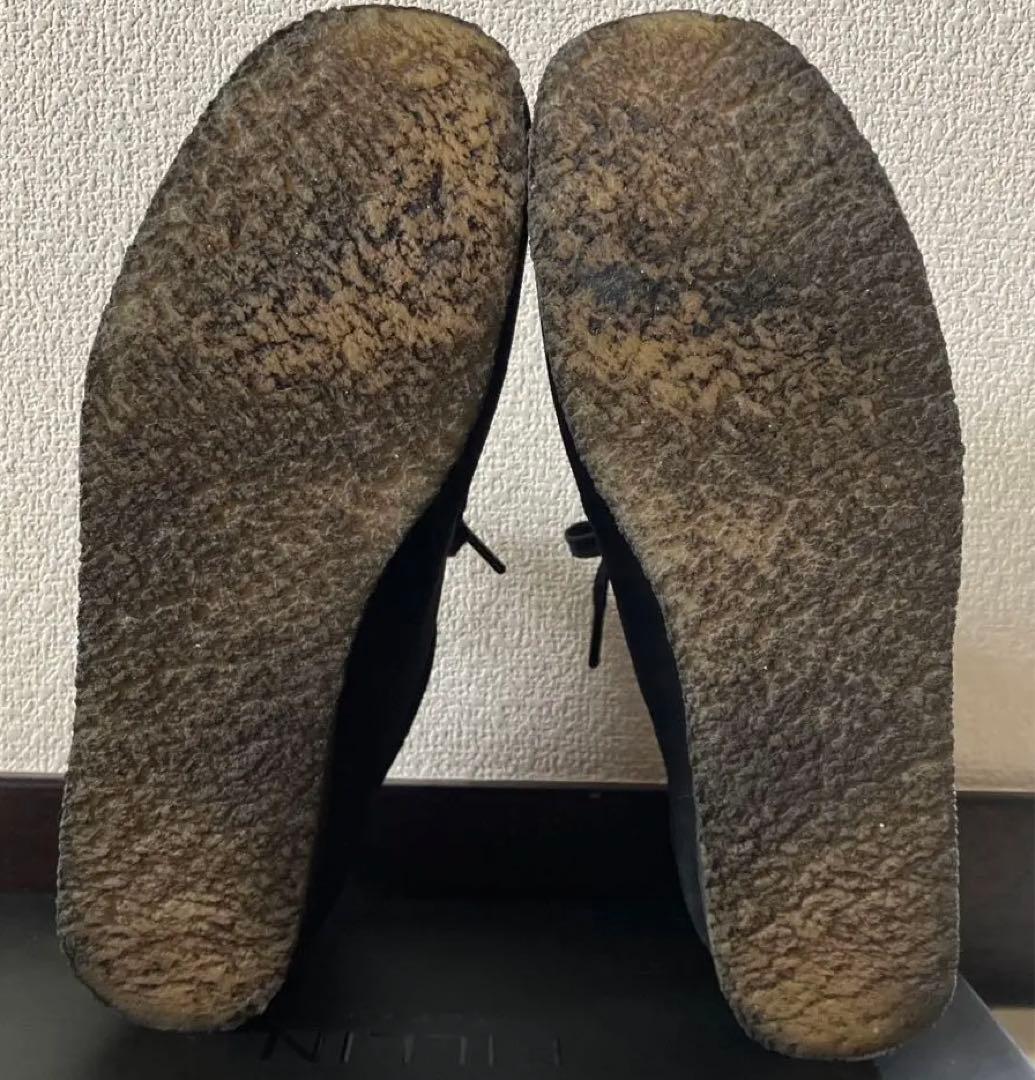 極美品 クラークスオリジナルズ ワラビー モカシンシューズ 黒 26cm