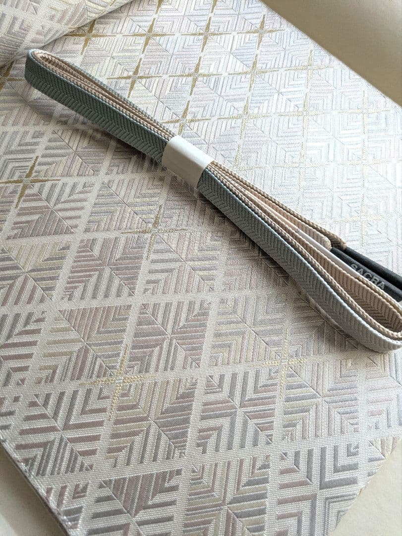 正絹ほていや謹製本場筑前博多織花菱文様高級フォーマル袋帯両面