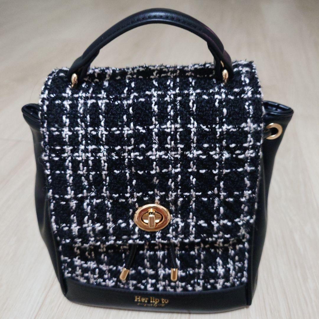 Her lip to ツイードバックパック - メルカリ