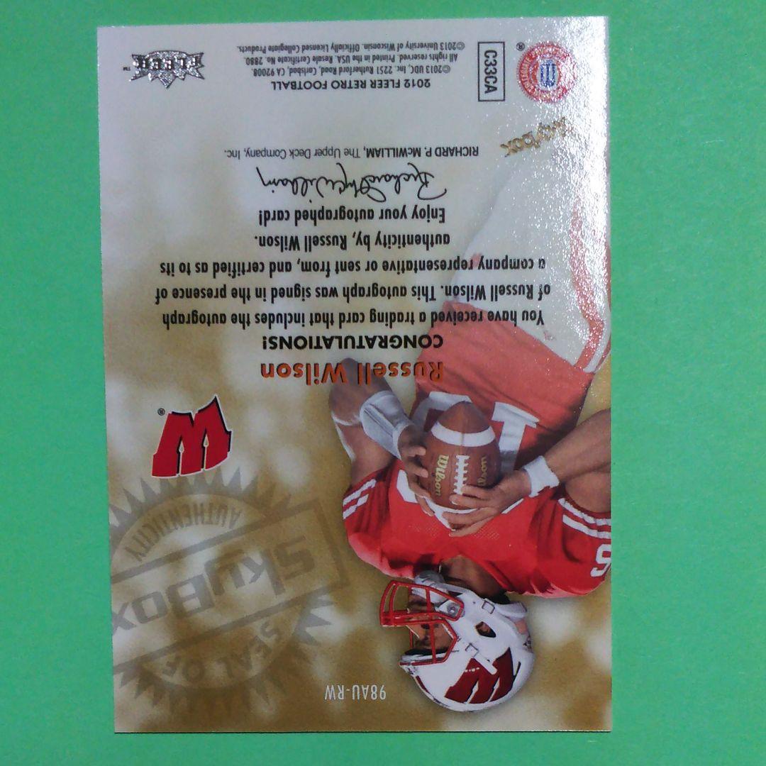 RUSSELL WIlSON ラッセル ウイルソン 直筆サイン AUTO NFL