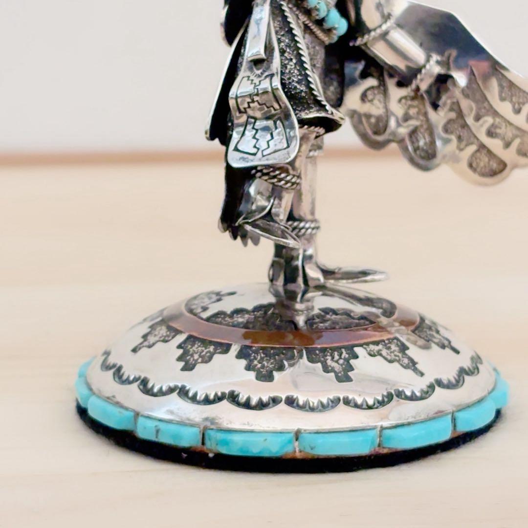 ナバホ族 スターリングシルバー カチナ イーグルダンサー シルバー