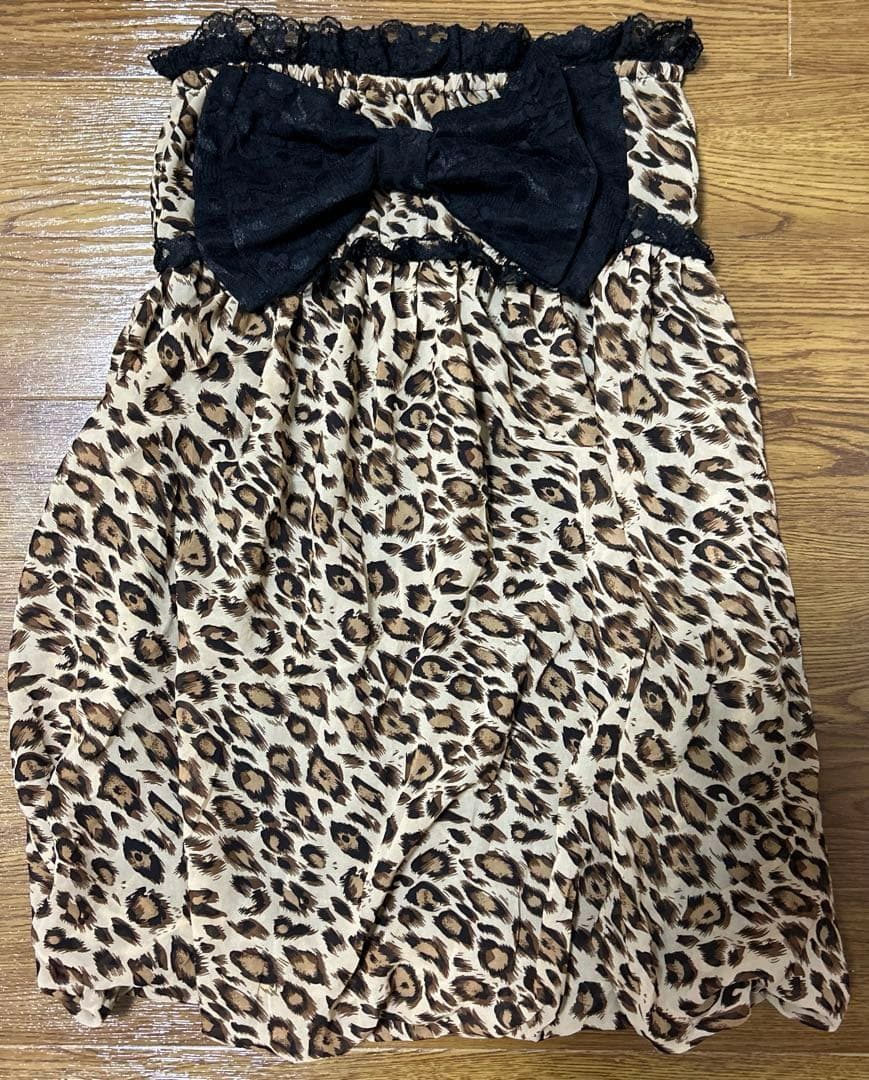 ⭐︎激レアMA＊RS ヒョウ柄でかリボンワンピース⭐︎希少激かわ