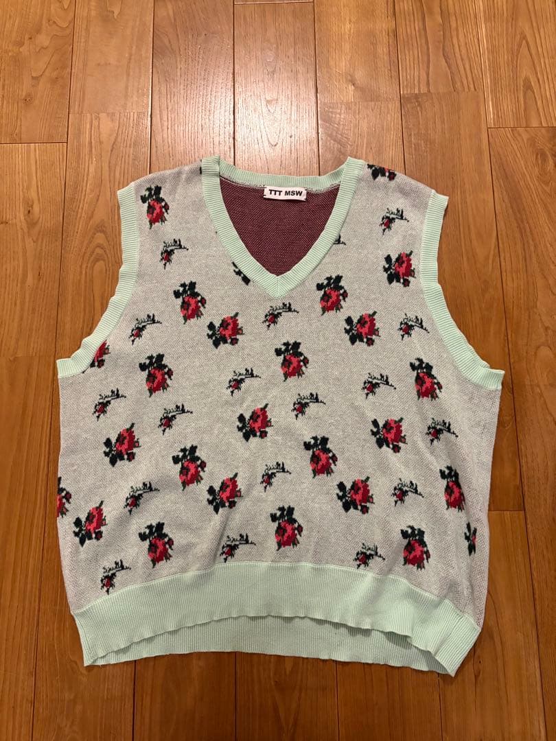 TTT MSW 20AW ニットベスト フラワー 花柄 ttt_msw - メルカリ