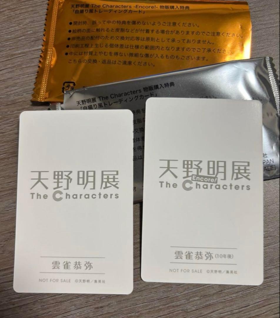 天野明展 購入特典 自撮り風トレーディングカード 雲雀恭弥 2枚set