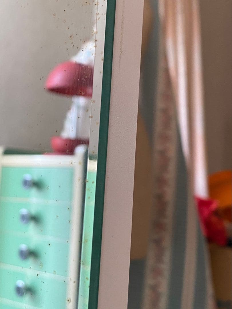 ドレッサー 鏡台 昭和レトロ 当時物 レトロポップ インテリア 緑