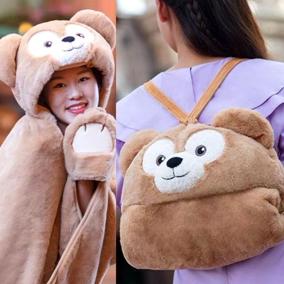 ダッフィー フレンズ 膝掛け コート ケープ リュック ブランケット