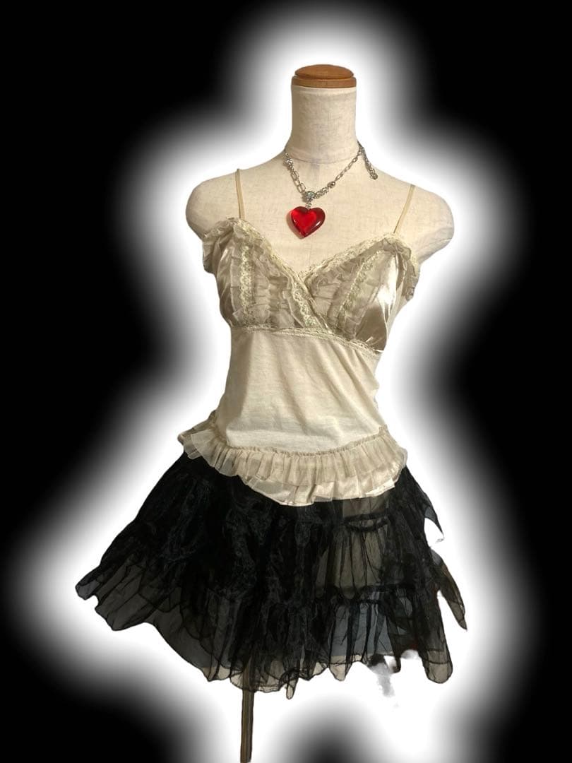 レア白ふりふり姫ギャルy2kフェアリーグランジロック古着屋ゴシック