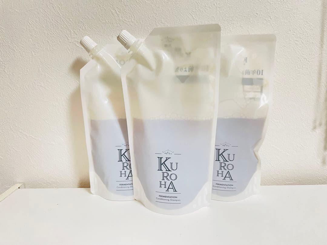 発酵黒髪シャンプー KUROHA クロハ 詰替え用 3個セット380ml KUROHA