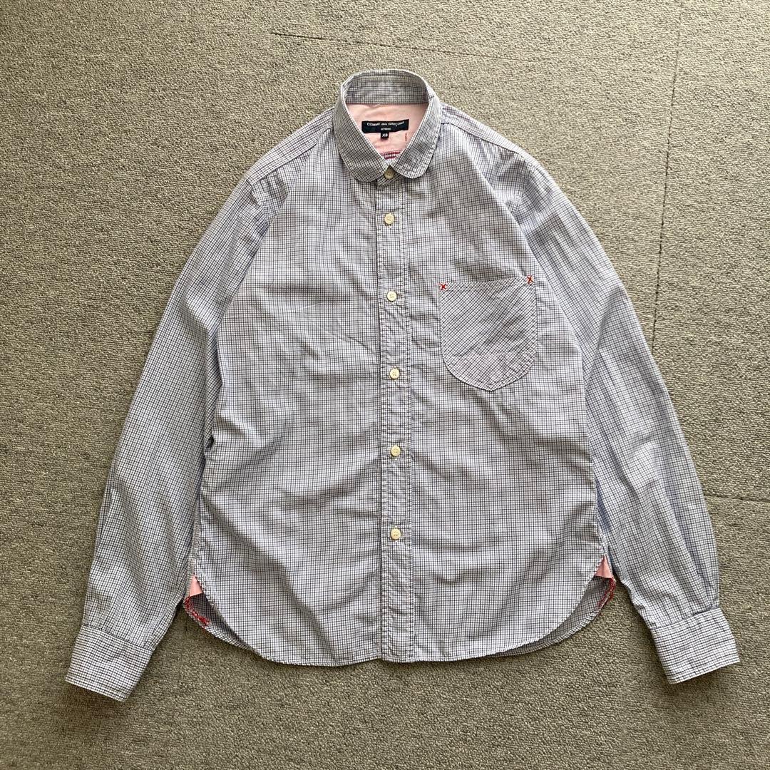 ほぼ新品】XSサイズ コムデギャルソン オム 長袖シャツ - メルカリ