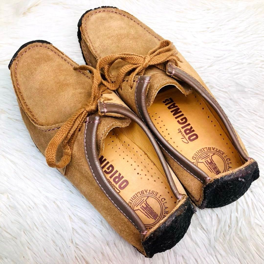 極美品】Clarks UK4.5クラークス ナタリー ライトブラウン ワラビー