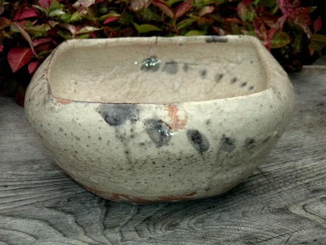 ♥絵志野　鉢　木箱付き　志野　建水　骨董品 鈴木 蔵 作『 志野 』茶碗 ｜骨董品買取 緑和堂