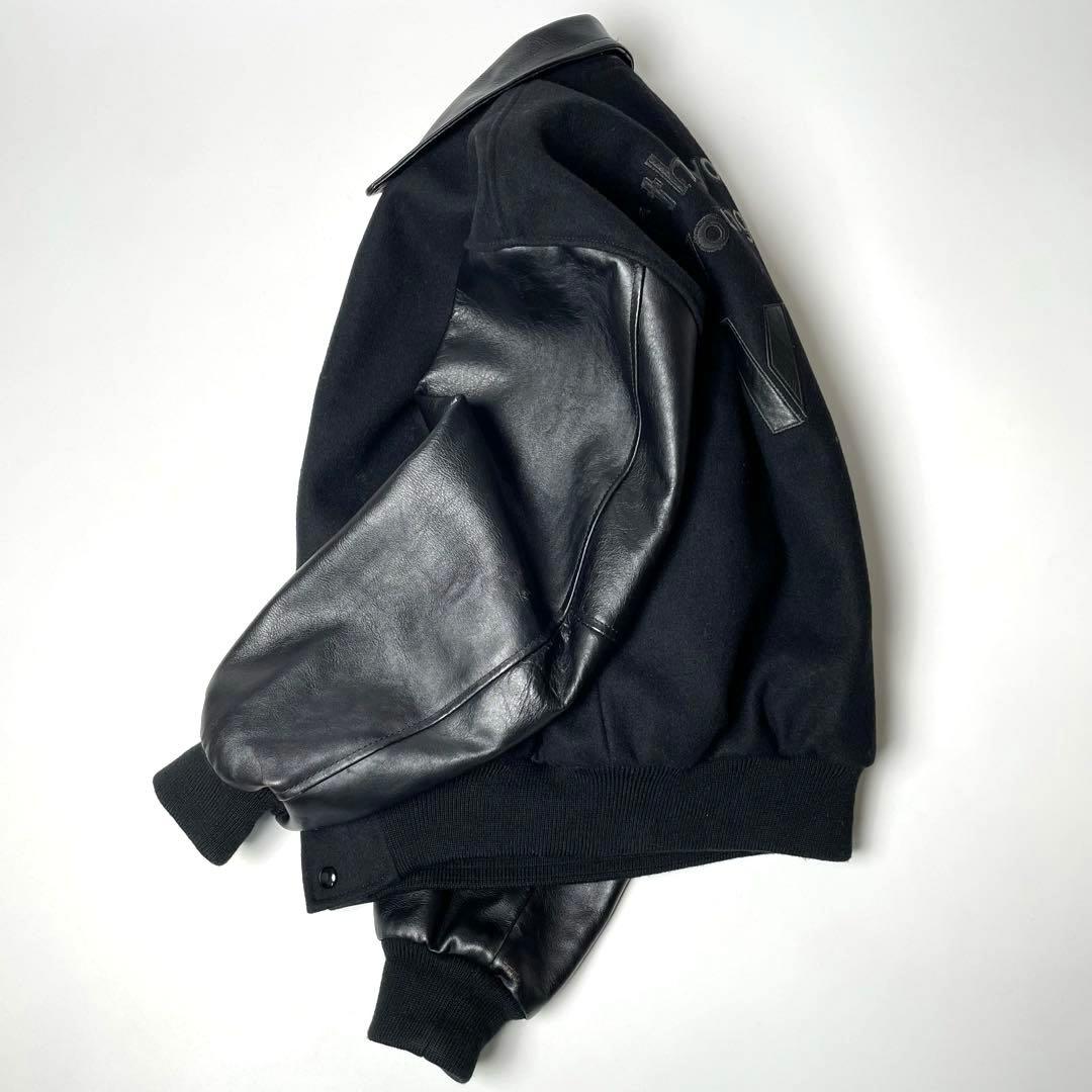 日本製】VAN JAC アームレザー スタジャン 黒 L位 袖牛革 - メルカリ