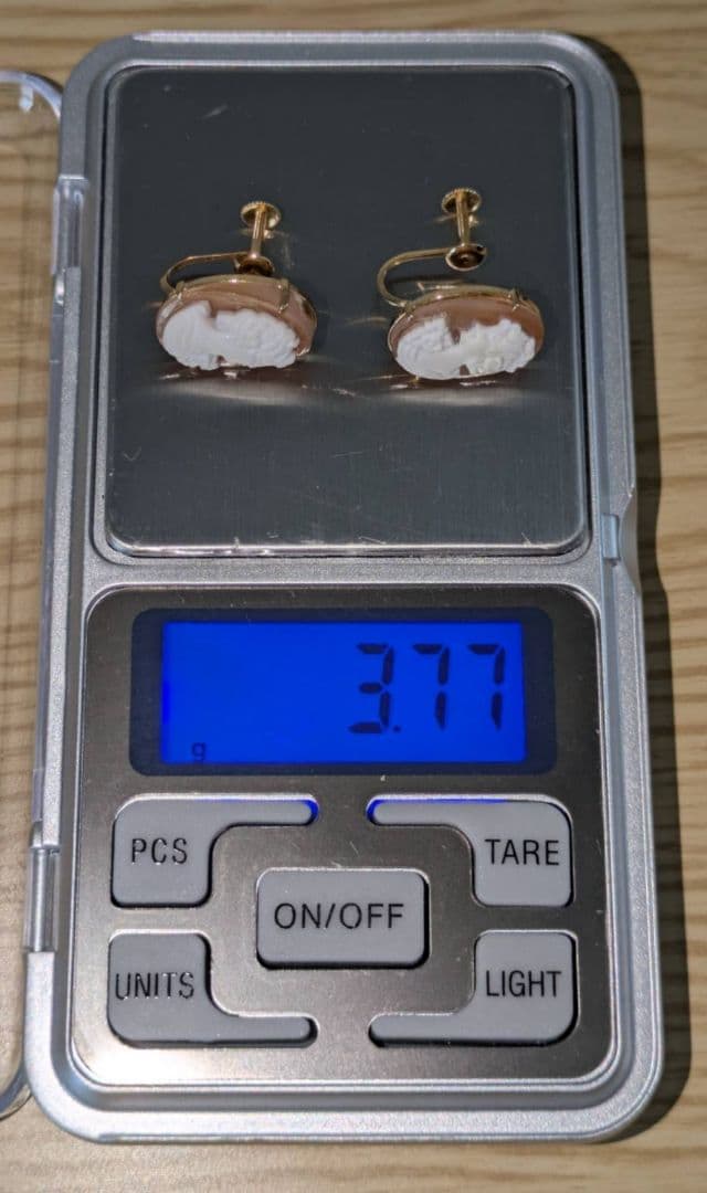 800刻印 カメオブローチ SILVER/PAT.P K18 カメオイヤリング - メルカリ