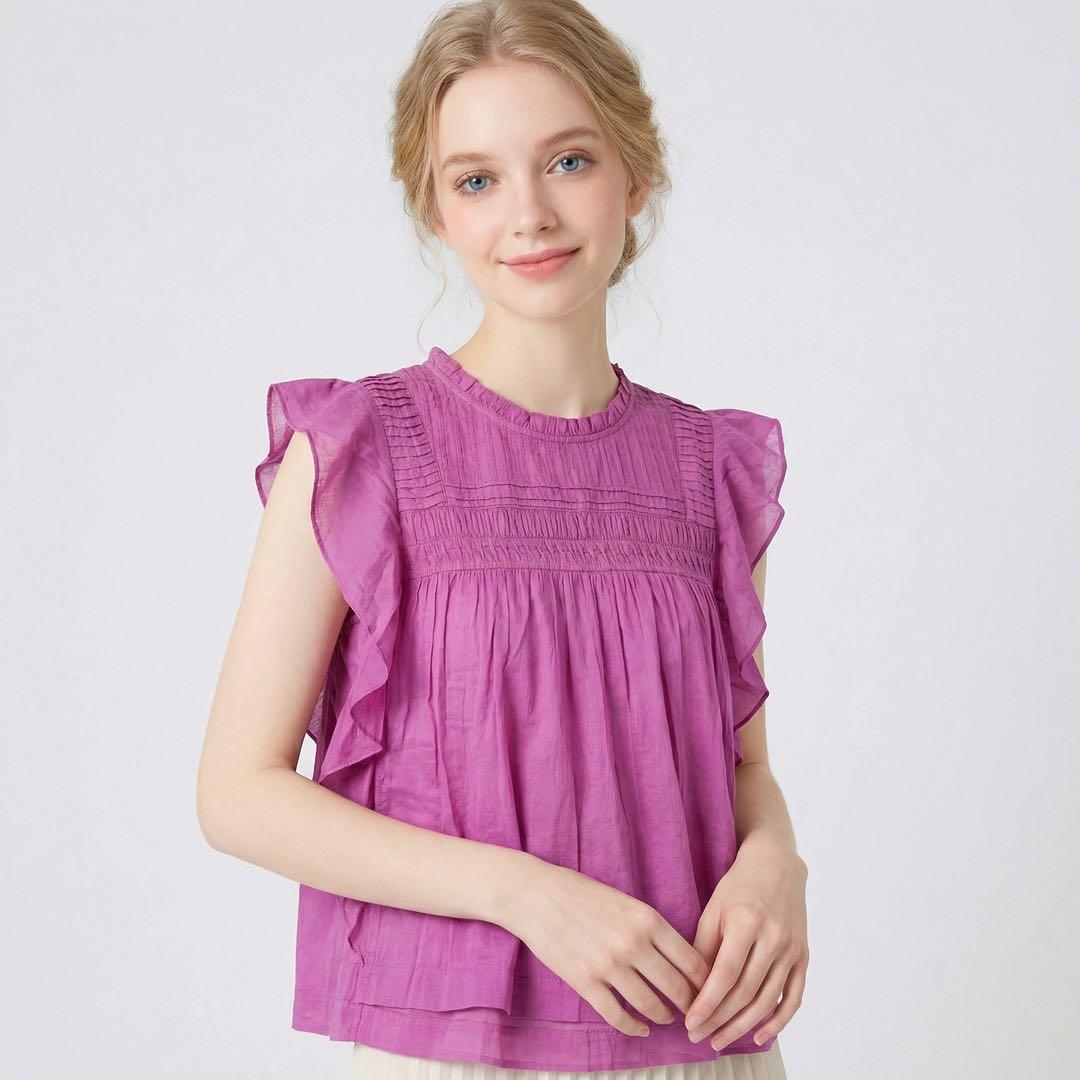 新品 ISABEL MARANT ETOILE フリル袖 ピンタック ブラウス - メルカリ