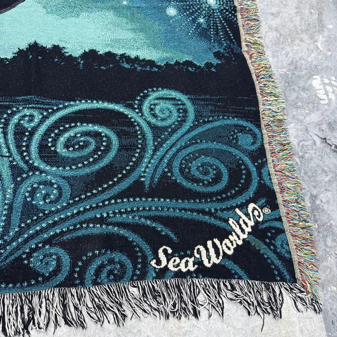 マリーンアート 海 シャチ マルチカバー ソファーカバー ラグ 155x123