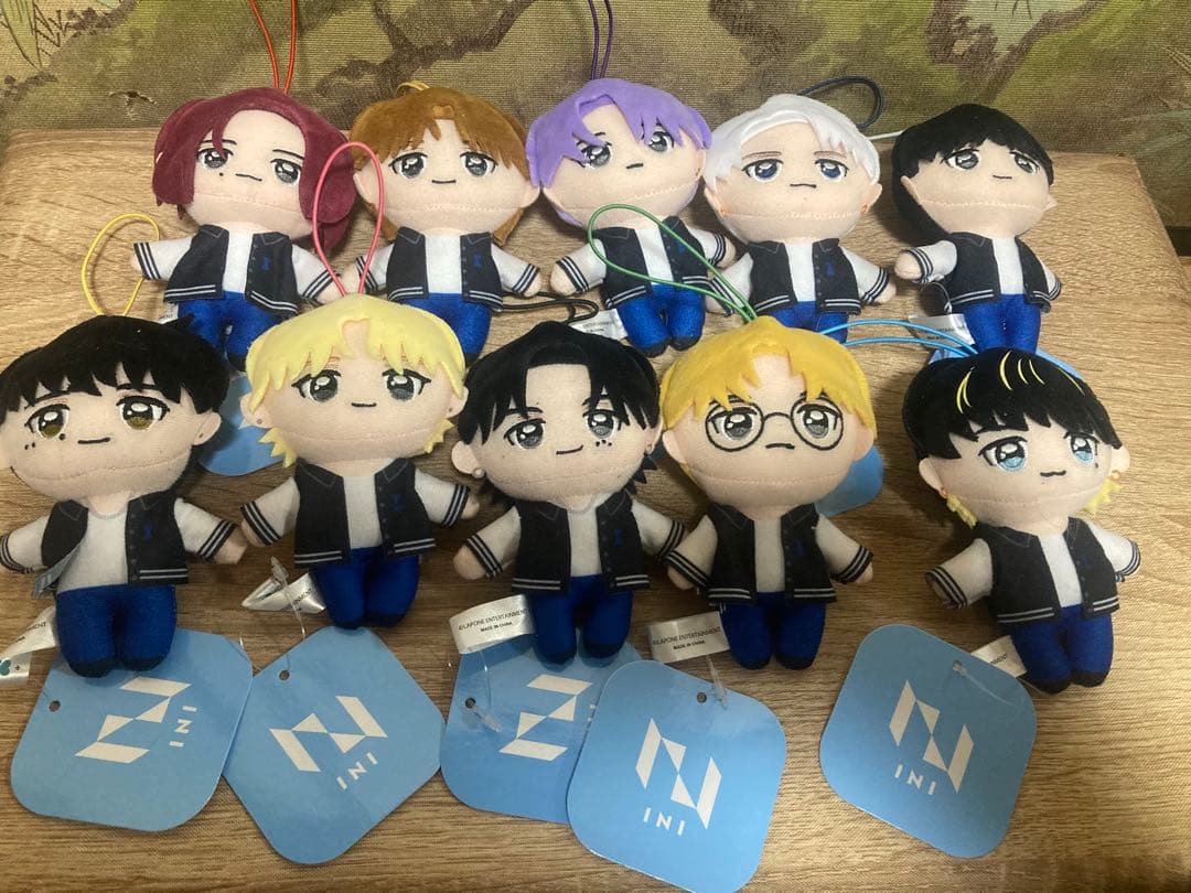 ini マスコット　gigo限定　10種セミコンプセット 👾🐉🧸🤓 #INI × #GiGO 限定プライズ 🐹🕊✨️🐶👼🌊😎 💙INI トート