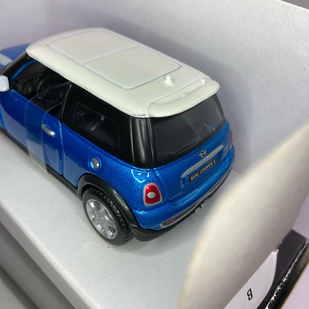 ☆MINIプルバックカー☆ミニクーパーS 1/36 青×白【第二世代】R56