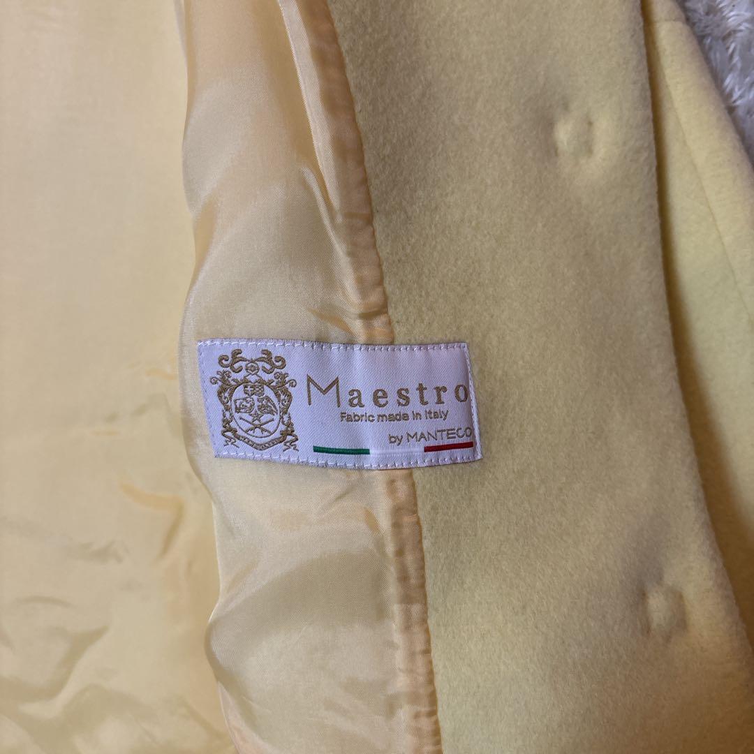 美品＊NOLLEY'S ノーカラーハーフコート MANTECO オーバーサイズ