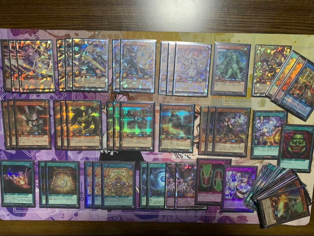 高レア34枚【レジェンドテーマ】デッキ パーツ+良材スリーブ ラッシュ